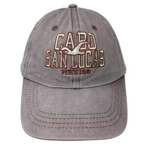 DKPS Cabo San Lucas Mexico Marlin Baseball Cap Hat Brown White OS Strapback